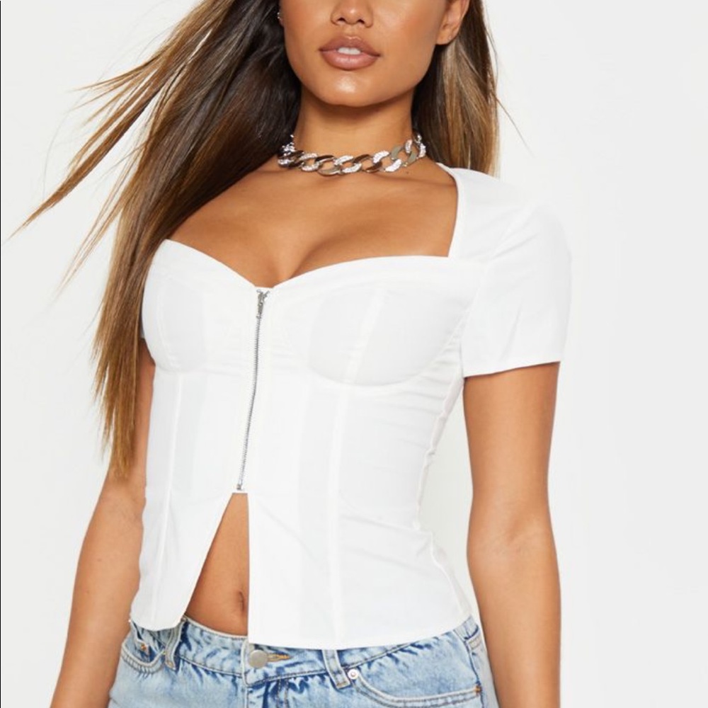 Zip Front Corset Top